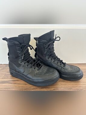 Nike SF Air Force 1 Women’s 7.5 Black High-Top Tactical Sneaker Military Boots